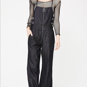 Dolls Kill Can’t Quit Denim Jumpsuit